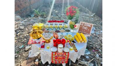 mâm cúng động thổ Tân Bình trọn gói, uy tín, đầy đủ lễ vật